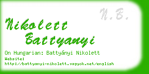 nikolett battyanyi business card