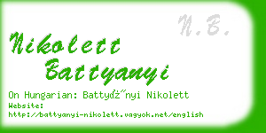 nikolett battyanyi business card